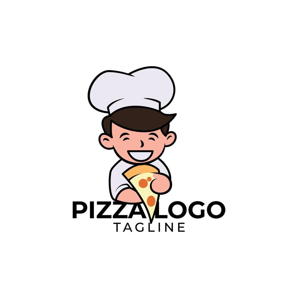 design de logotipo de pizza vetor