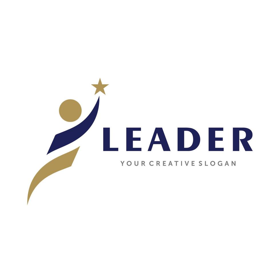 logotipo de liderança, logotipo de sucesso e vetor de logotipo de educação