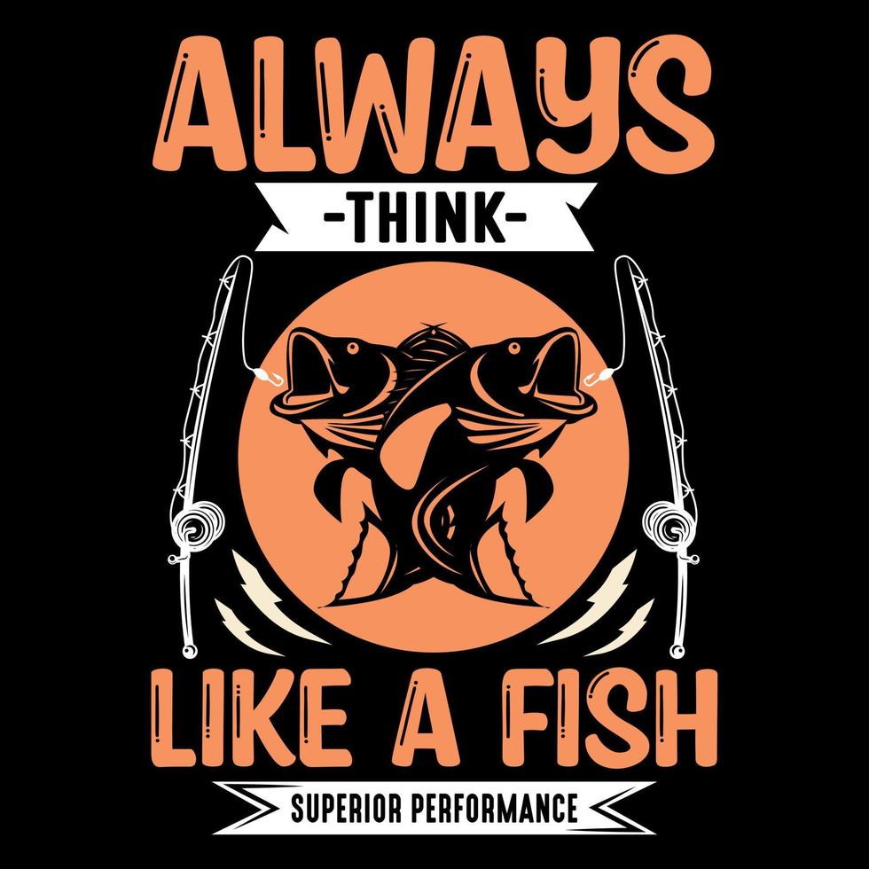 design de t-shirt de vetor de tipografia de pesca, elemento gráfico, ilustração