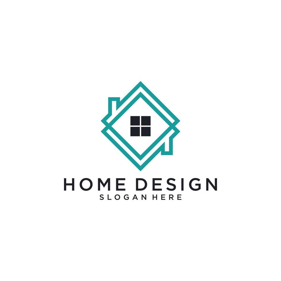 conceito de design de casa vetor logotipo imobiliário.