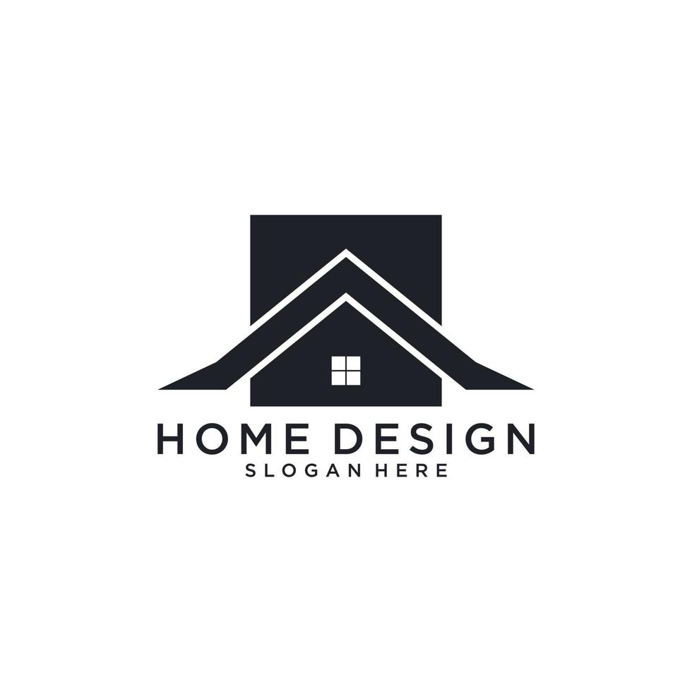 conceito de design de casa vetor logotipo imobiliário.