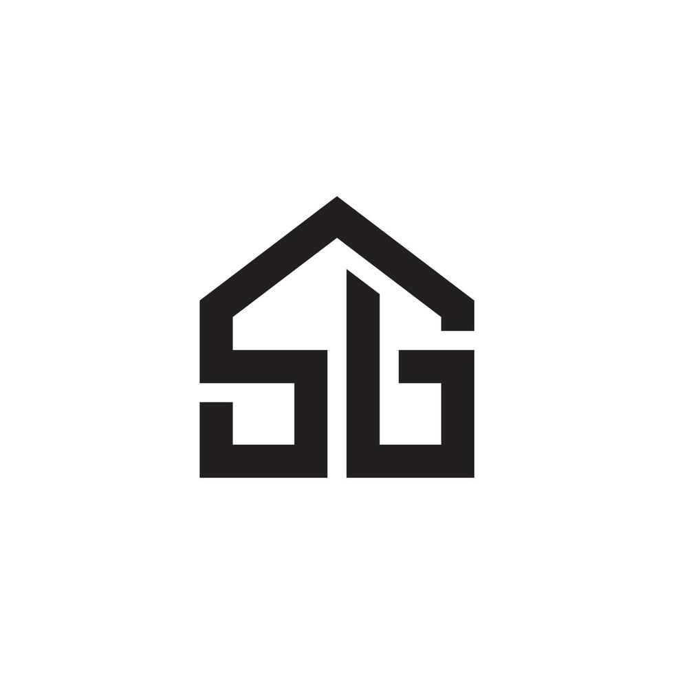 vetor de design de logotipo de letra sg ou gs.