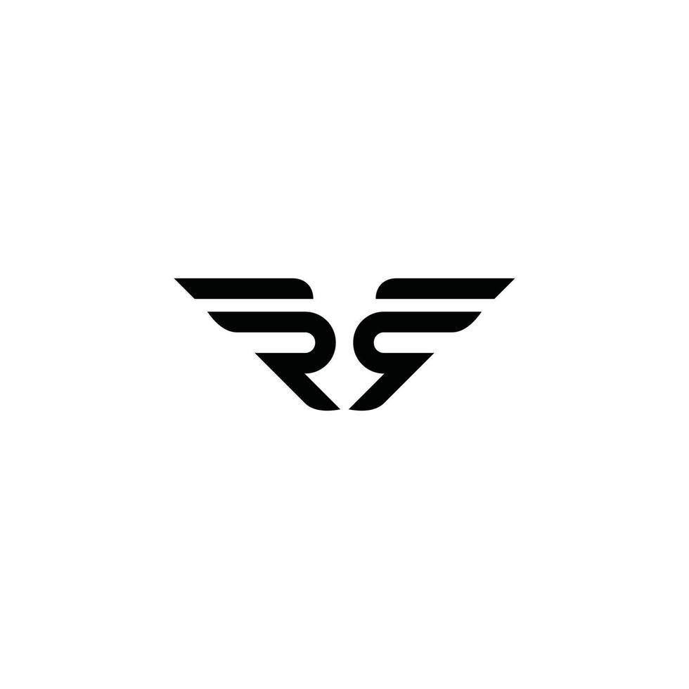 rr ou r vetor de design de logotipo de letra inicial