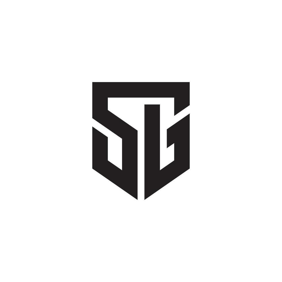 vetor de design de logotipo de letra sg ou gs.