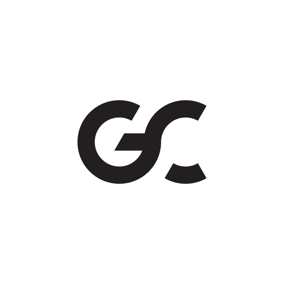 vetor de design de logotipo de letra inicial gc ou cg.