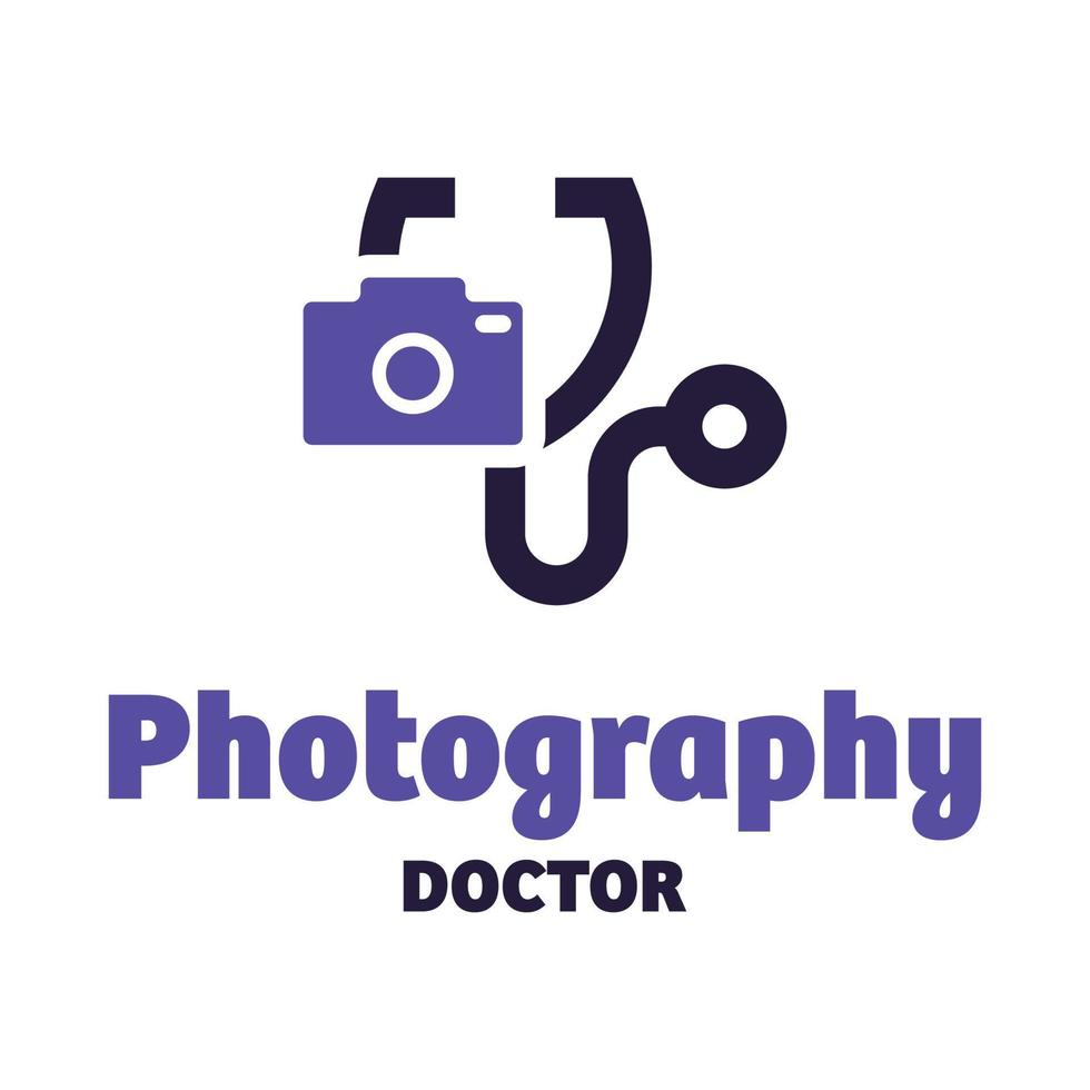 logotipo do médico de fotografia vetor