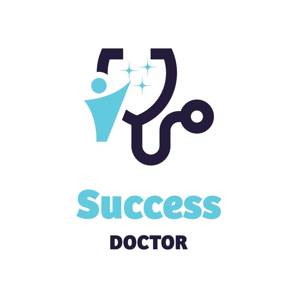 logotipo do médico de sucesso vetor