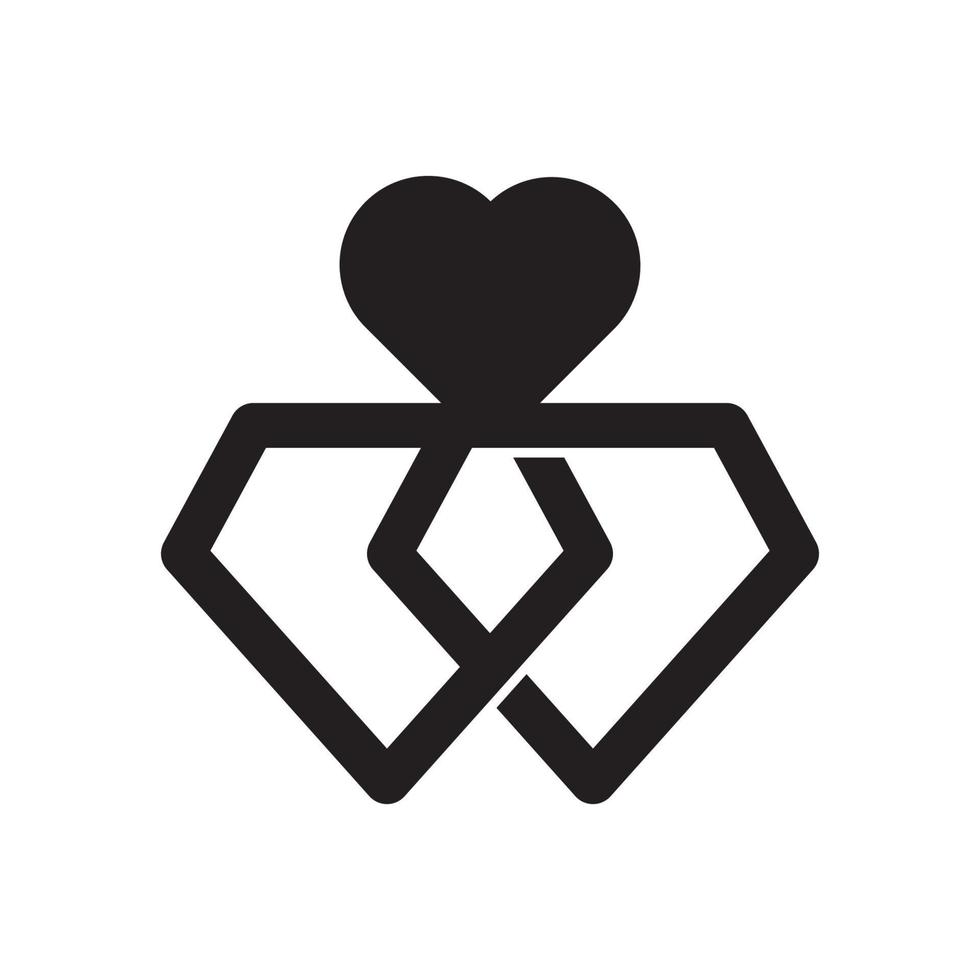 ícone de anel de casamento ou ilustração vetorial de logotipo de símbolo isolado vetor