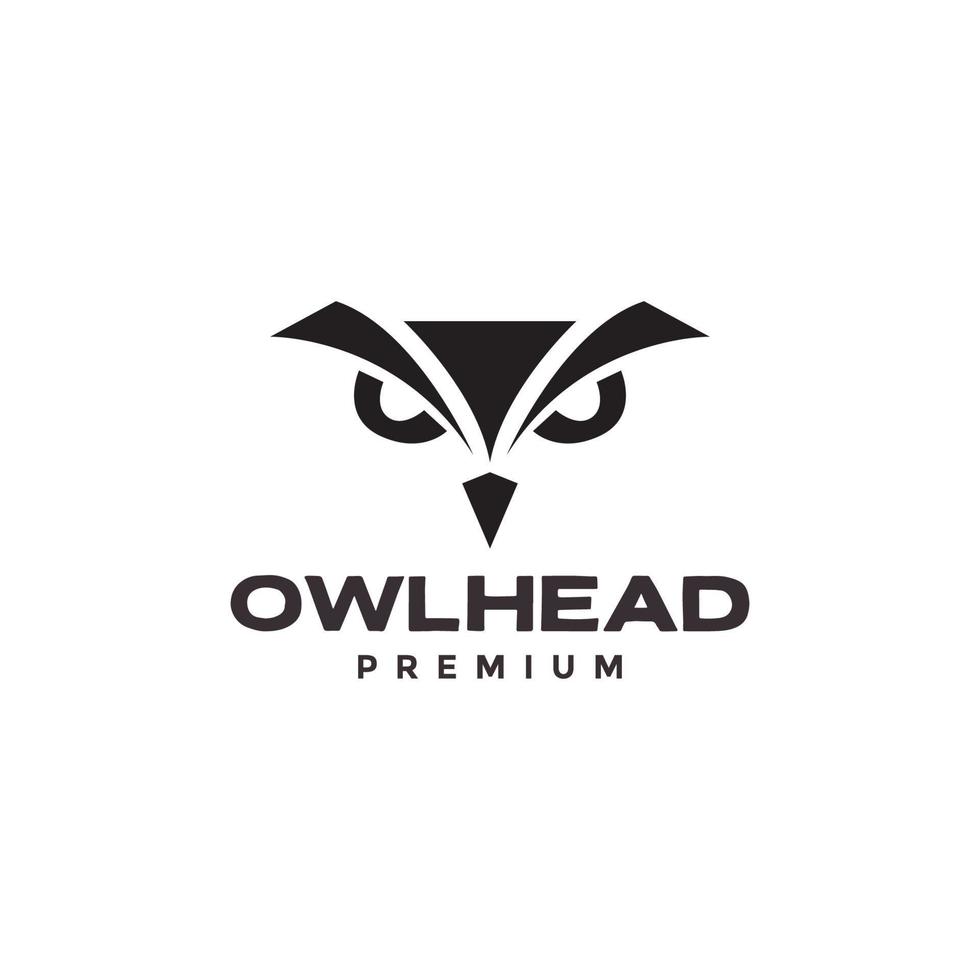 cabeça mínima olhos coruja design de logotipo moderno vetor gráfico símbolo ícone ilustração ideia criativa
