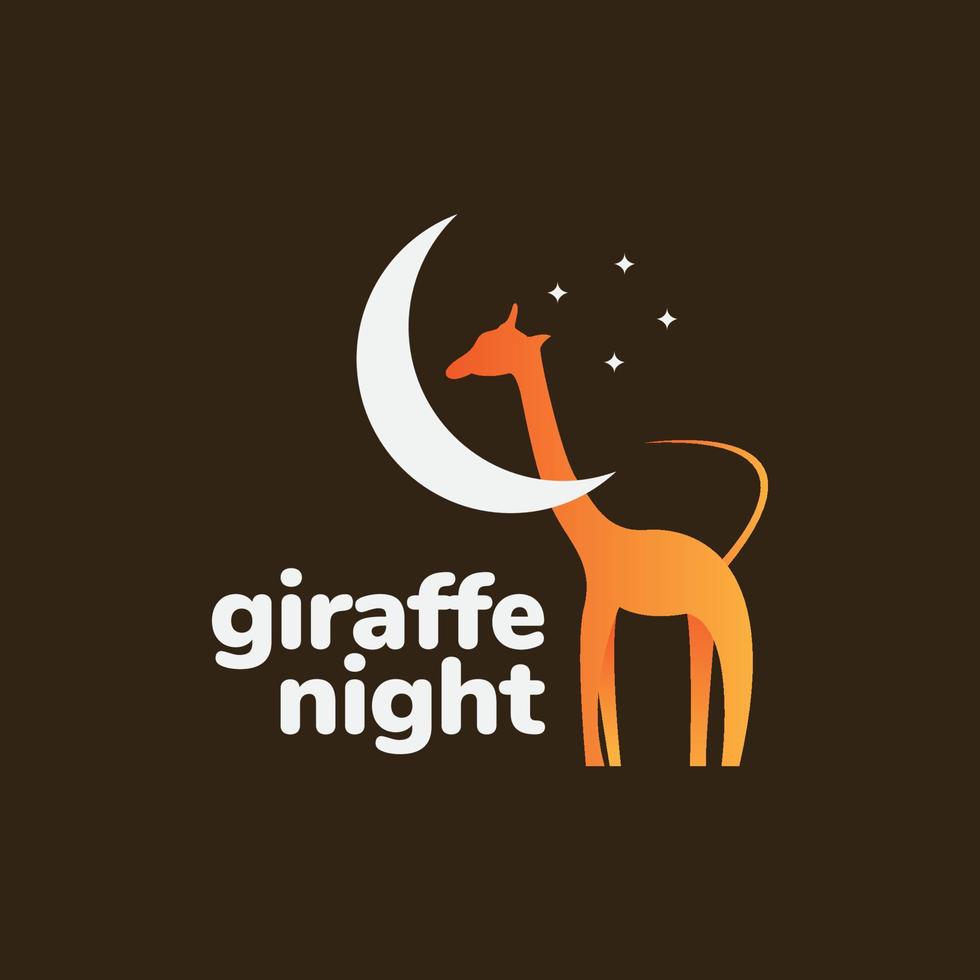 girafa abstrata com design de logotipo crescente vetor gráfico símbolo ícone ilustração ideia criativa