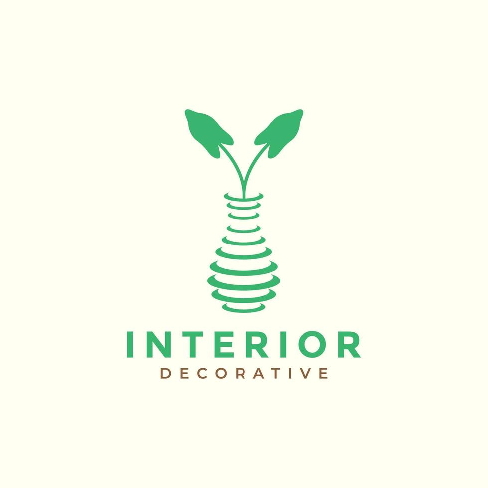 garrafa geométrica vaso vaso interior planta logotipo design vetor gráfico símbolo ícone ilustração ideia criativa