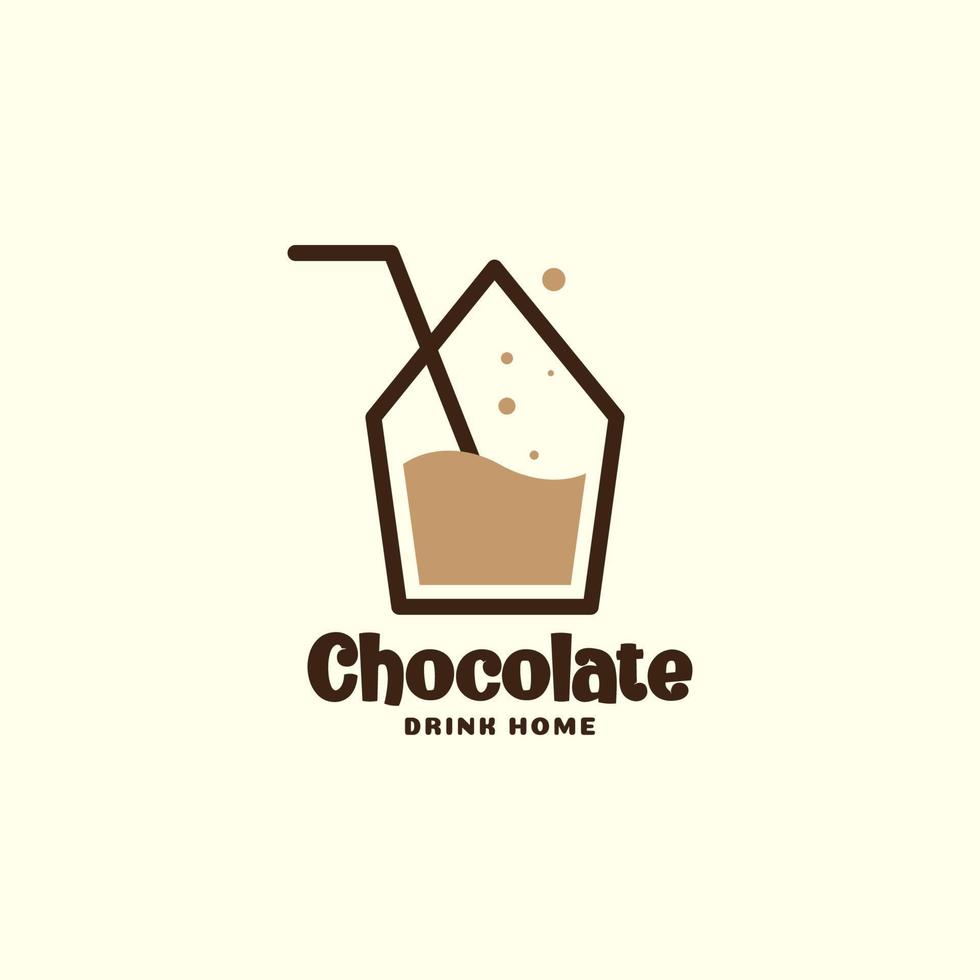 bebida plástica exclusiva design de logotipo de chocolate vetor gráfico símbolo ícone ilustração ideia criativa