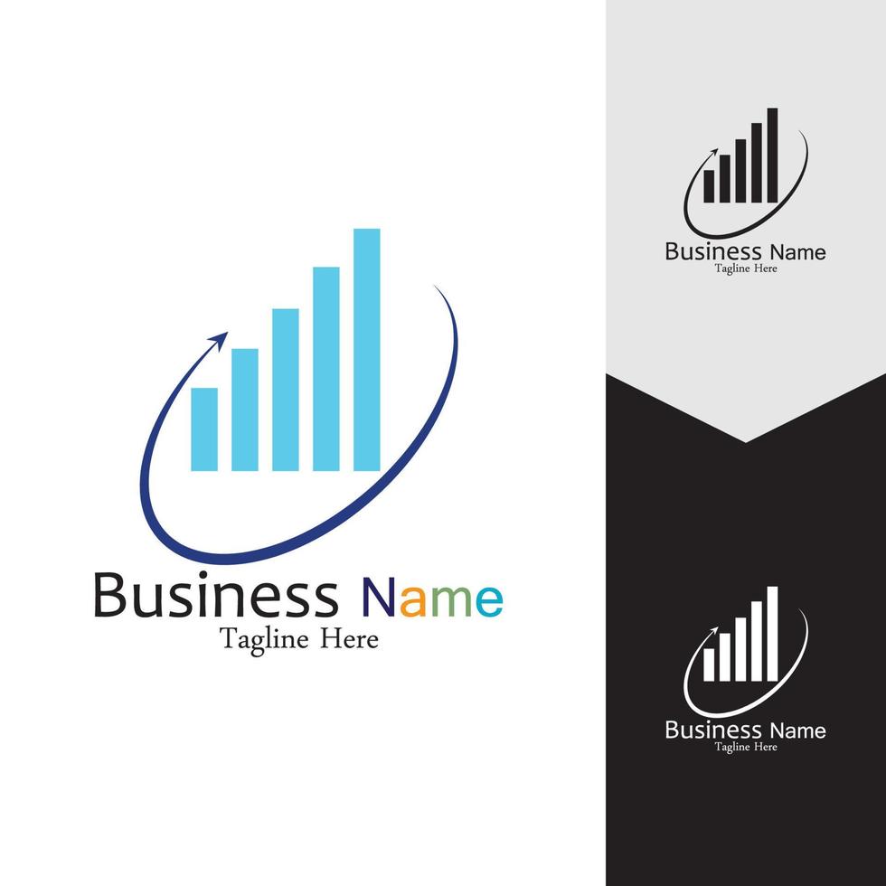 design de modelo de conceito de logotipo de vetor de marketing e finanças de negócios
