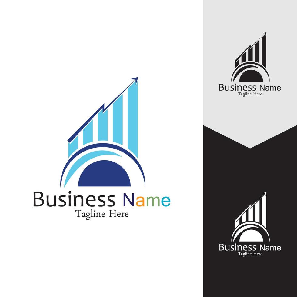 design de modelo de conceito de logotipo de vetor de marketing e finanças de negócios