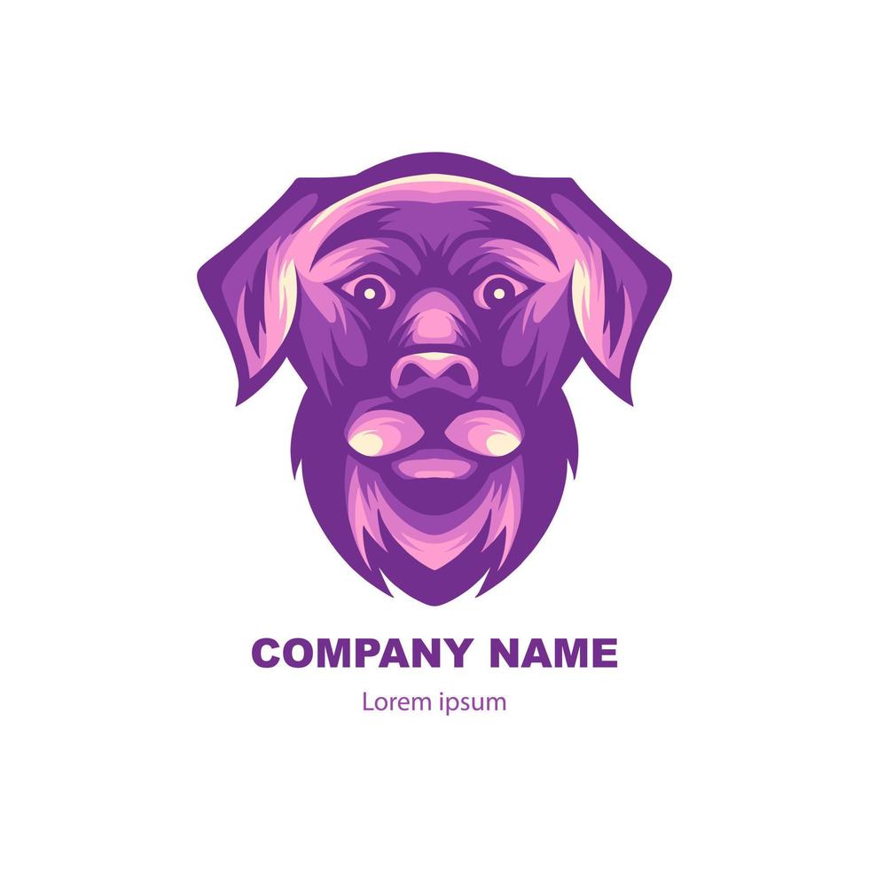 logotipo da empresa cabeça de cachorro vetor