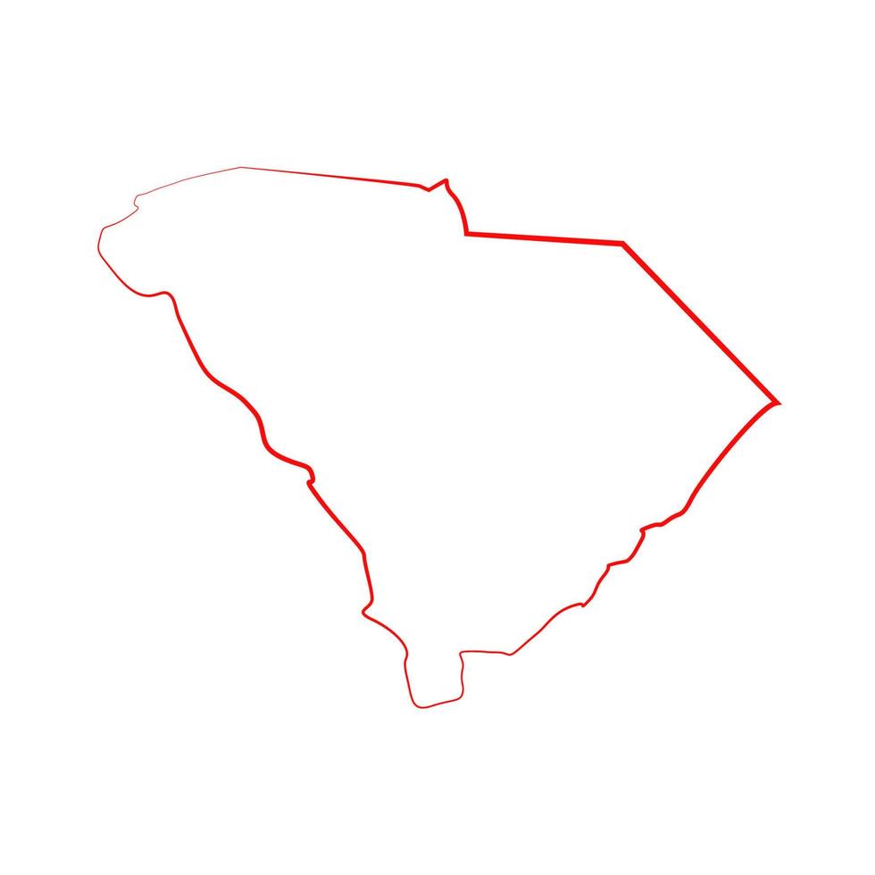 mapa ilustrado da carolina do sul vetor