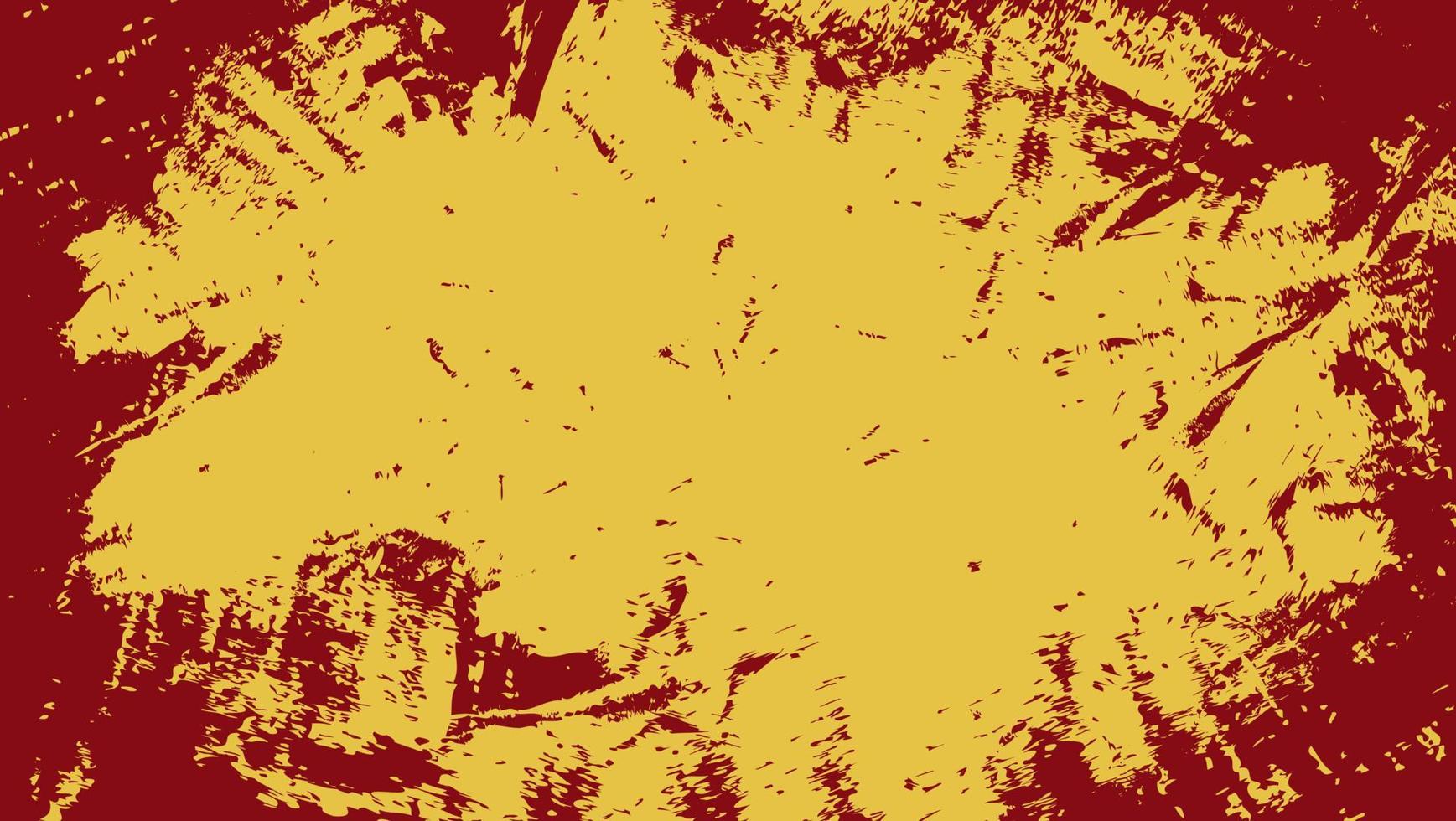 design de moldura grunge amarelo abstrato em fundo vermelho zero vetor