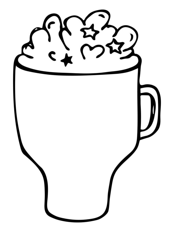 ilustração de milk-shake fofo. clipart de copo simples. rabisco de bebida bonita vetor