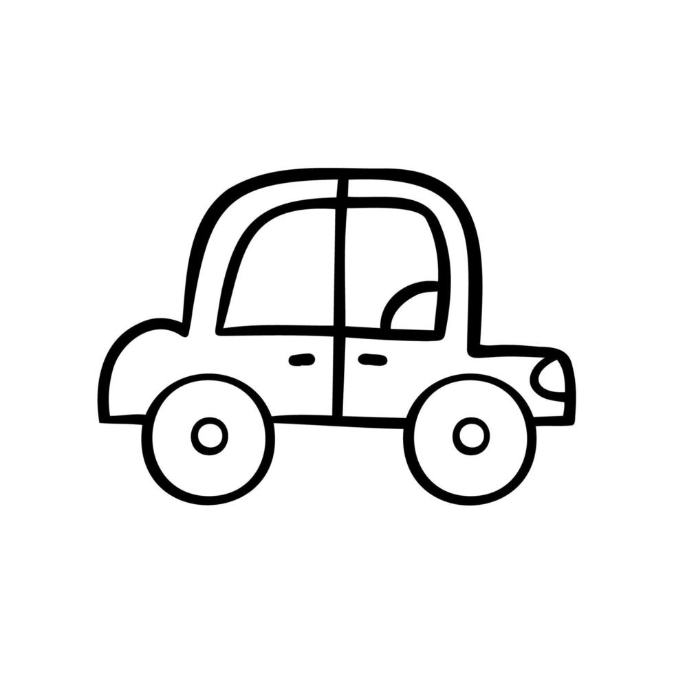 ilustração de carro de contorno simples. vetor