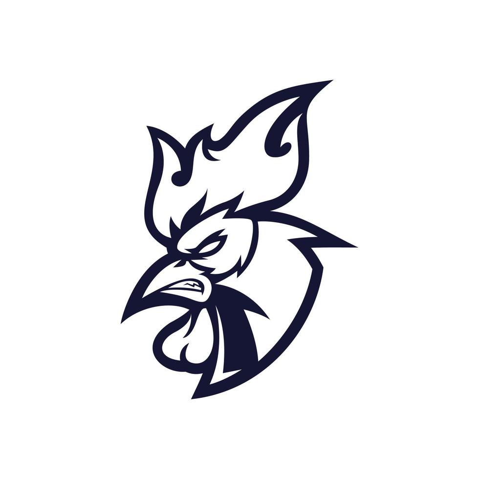 logotipo do mascote do galo vetor