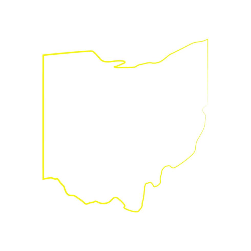 mapa de ohio ilustrado vetor