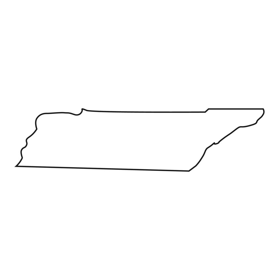 mapa do tennesse ilustrado vetor