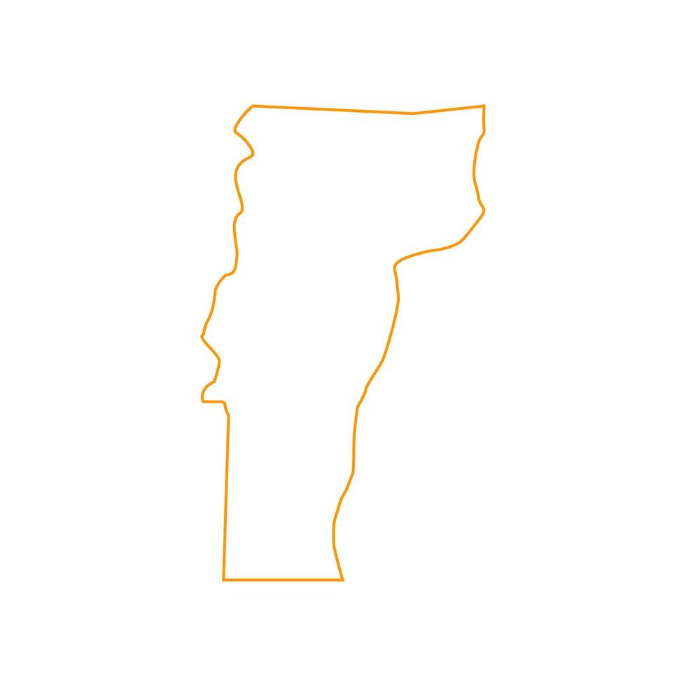 mapa ilustrado de vermont vetor