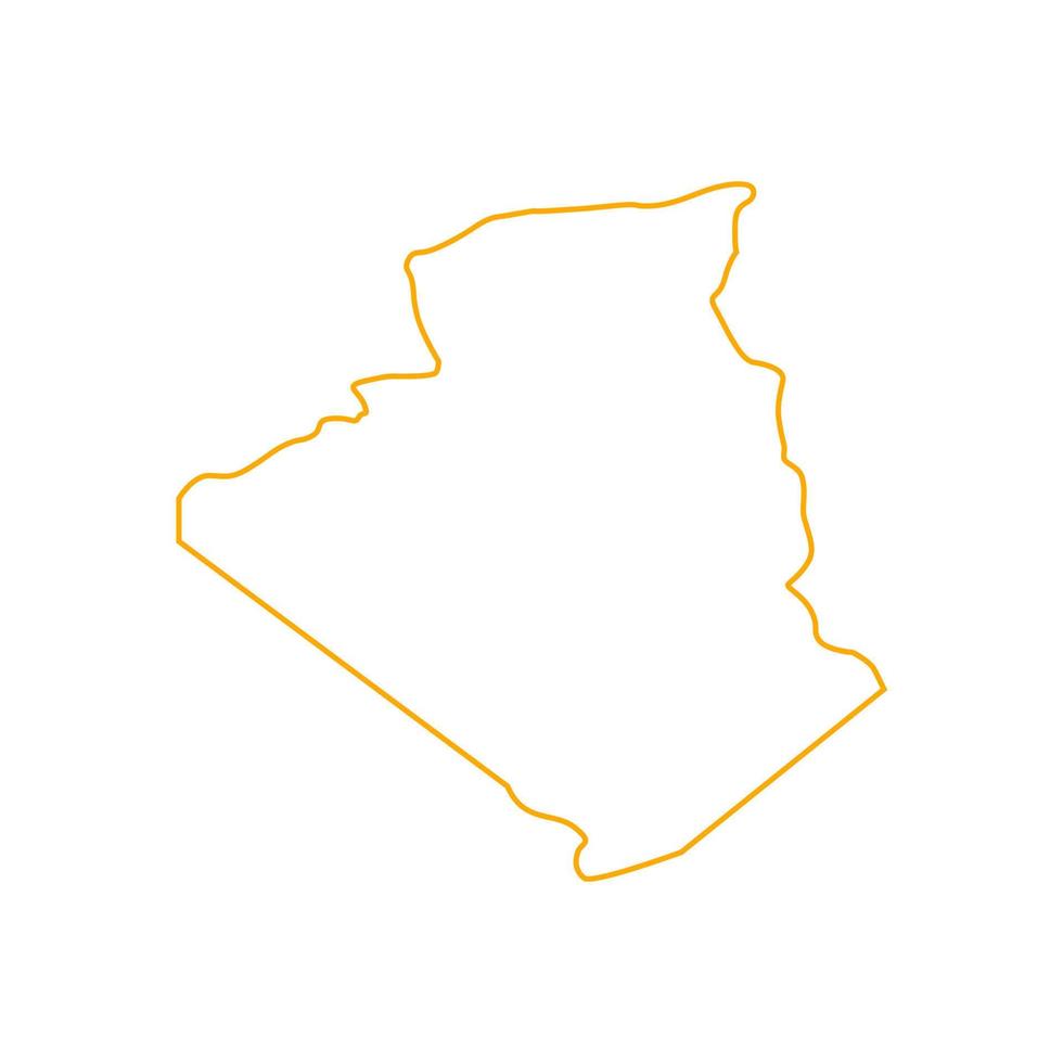 mapa da argélia em fundo branco vetor