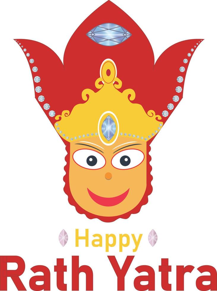 vetor de ilustração feliz rath yatra