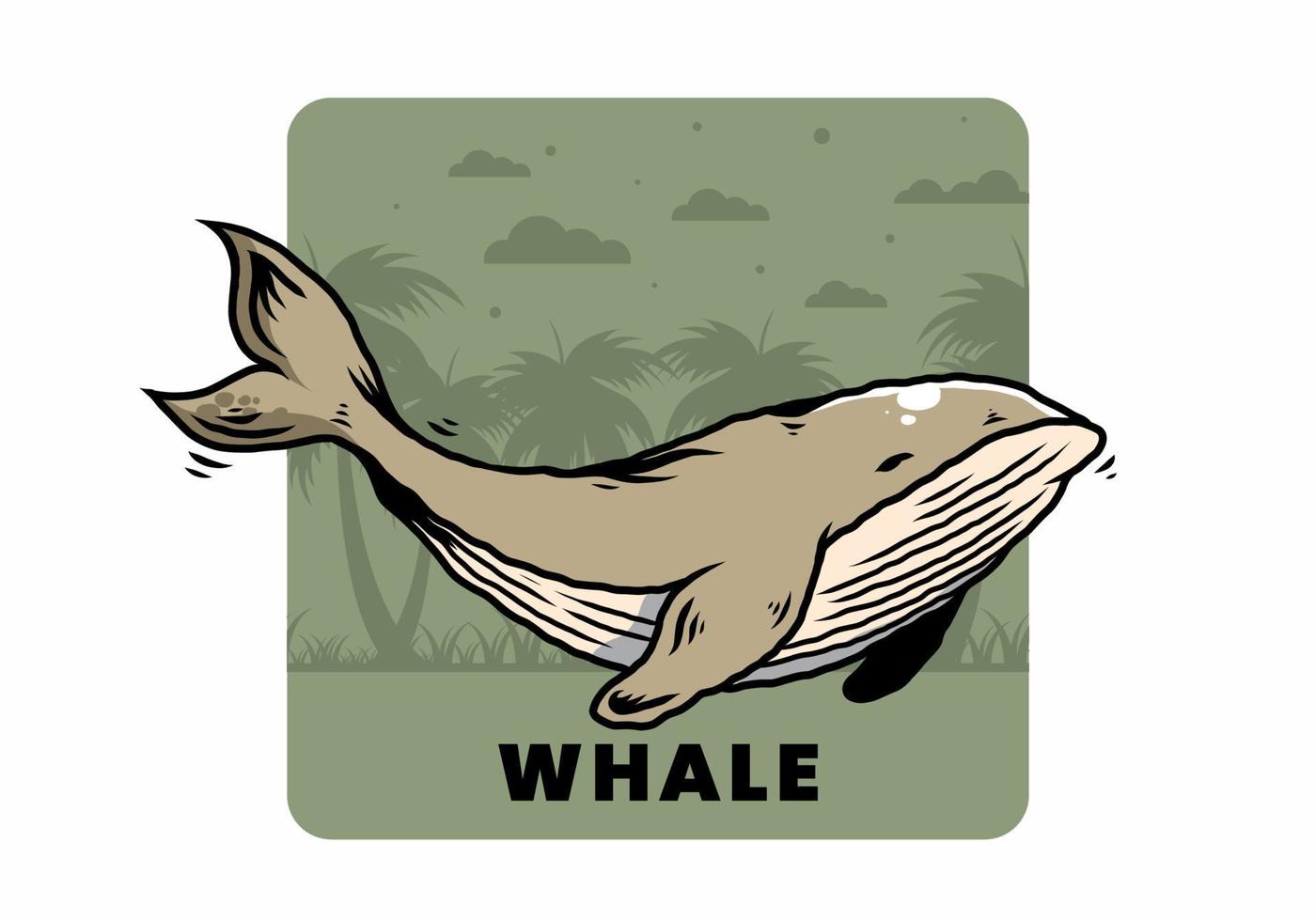 a grande baleia do oceano ilustração vetor