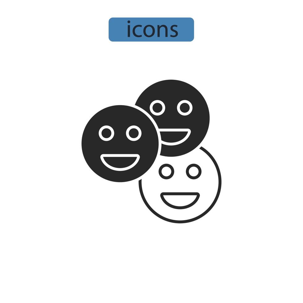 avaliar elementos do vetor de símbolo de ícones para web infográfico