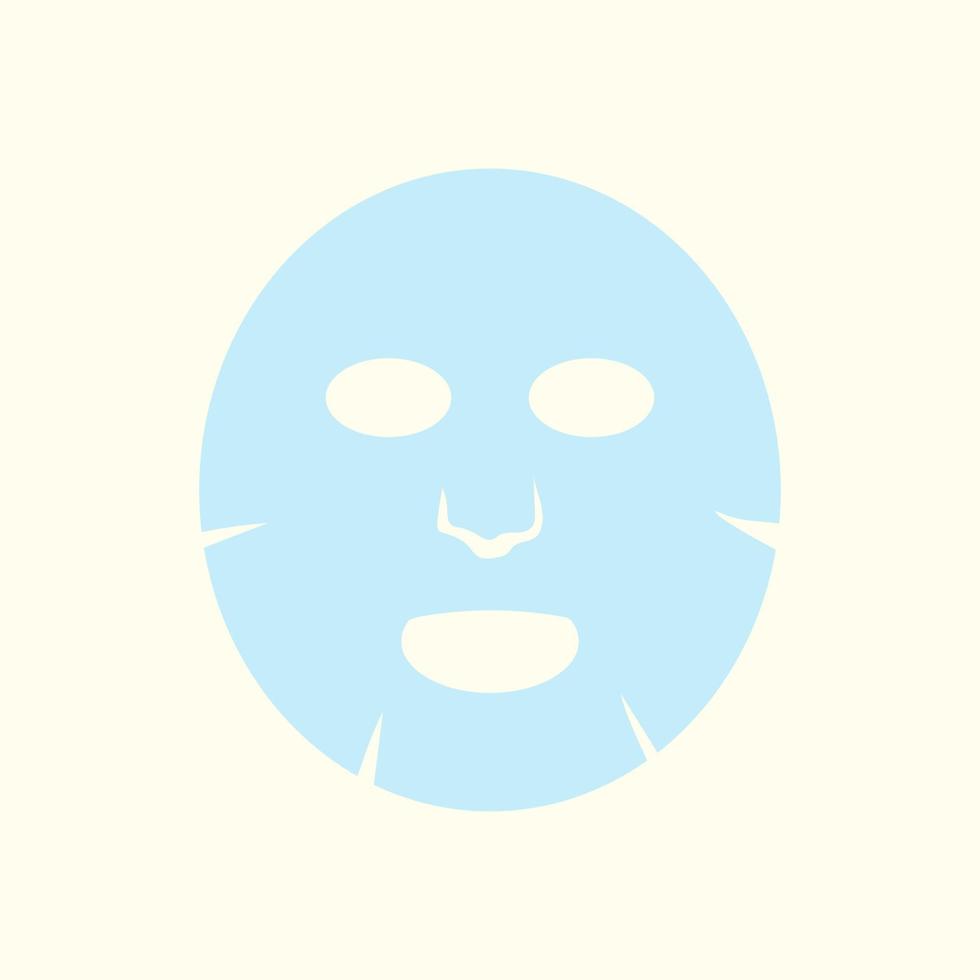 máscara facial cuidados com a pele, cuidados com o spa. cosmetologia, medicina e saúde. ilustração em estilo simples vetor