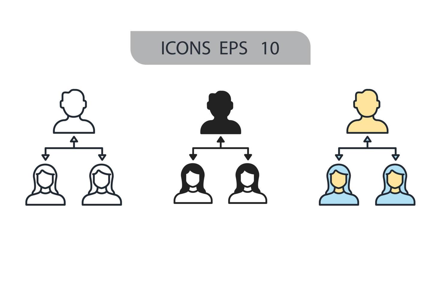 ícones de colaboração simbolizam elementos vetoriais para infográfico web vetor