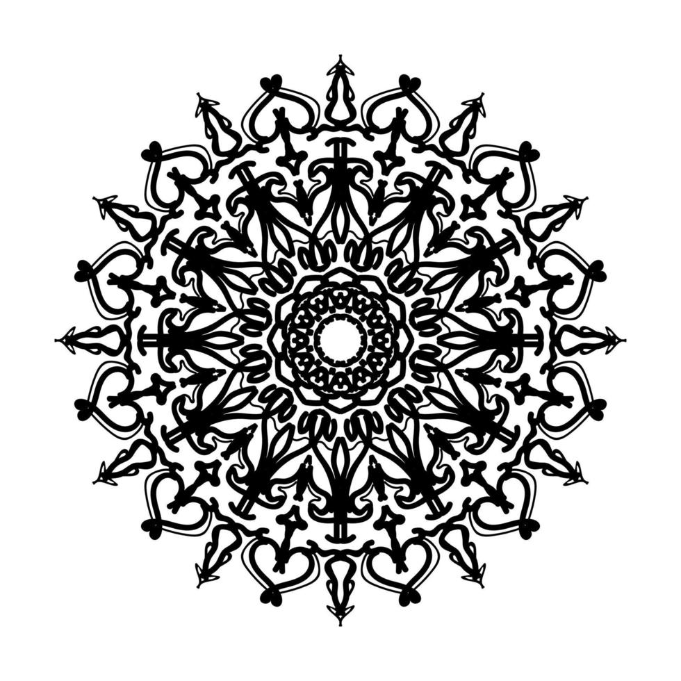 mandala desenhada à mão. decoração em ornamento de doodle oriental étnica. vetor