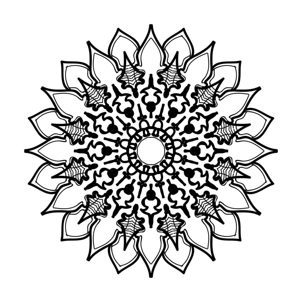 mandala desenhada à mão. decoração em ornamento de doodle oriental étnica. vetor