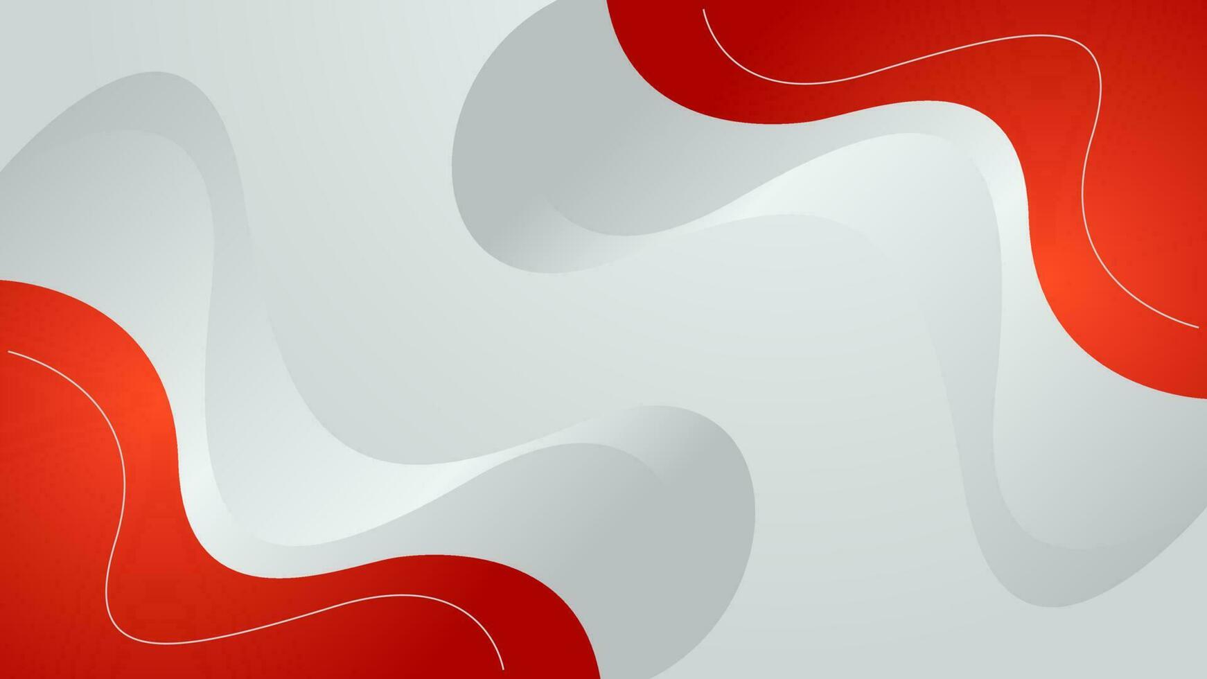 curva vermelha abstrata sobre fundo branco. ilustração vetorial vetor