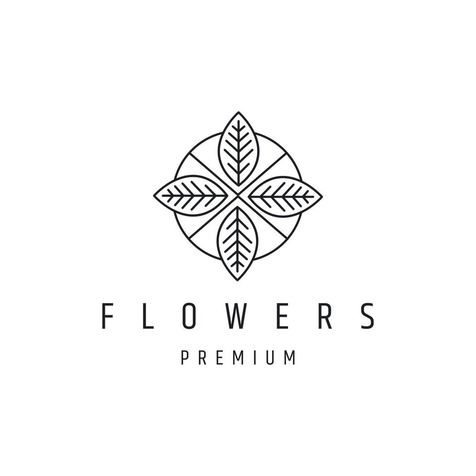 ilustração em vetor modelo de design de ícone de logotipo de flores