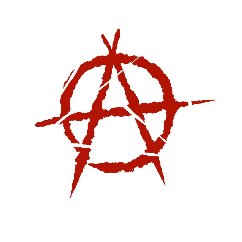 anarquia. letra a no círculo vetor