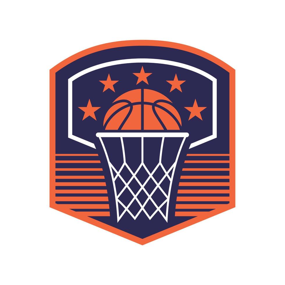 vetor de logotipo de basquete. logotipo do esporte de basquete