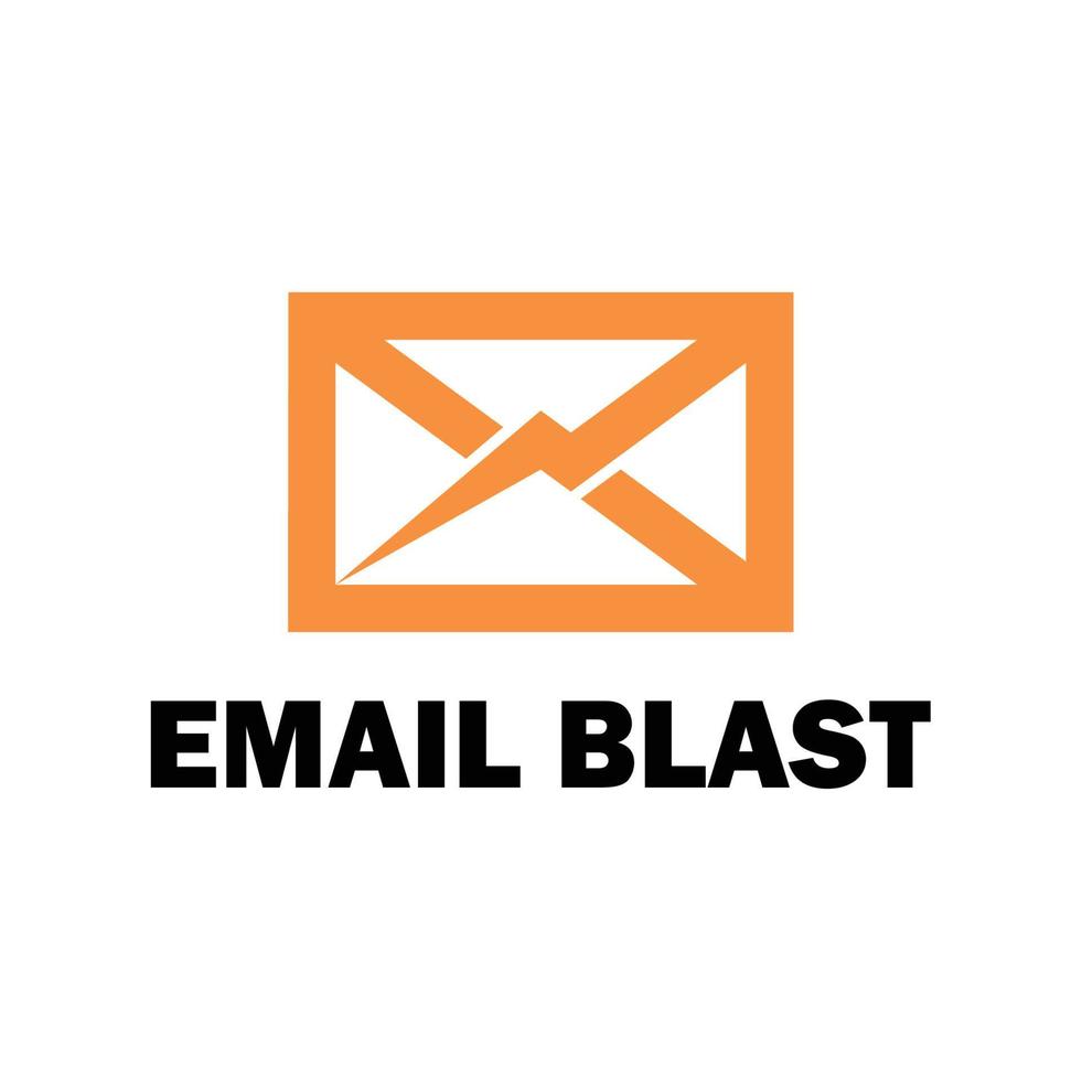 vetor de logotipo de explosão de e-mail. vetor de correio