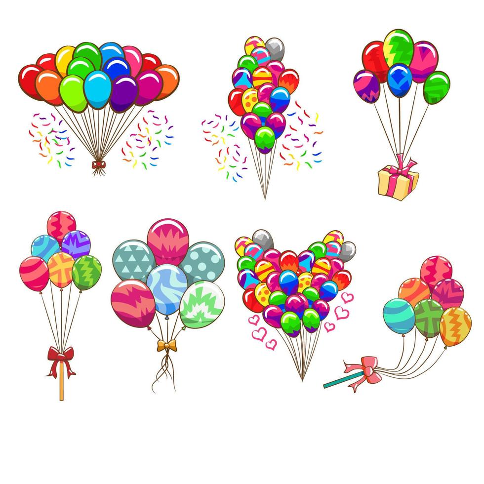 design gráfico de coleção de conjunto de vetores de balão