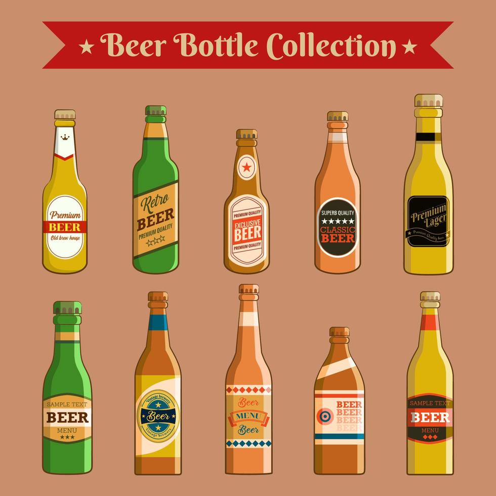 design de clipart gráfico vetorial de garrafa de cerveja vetor