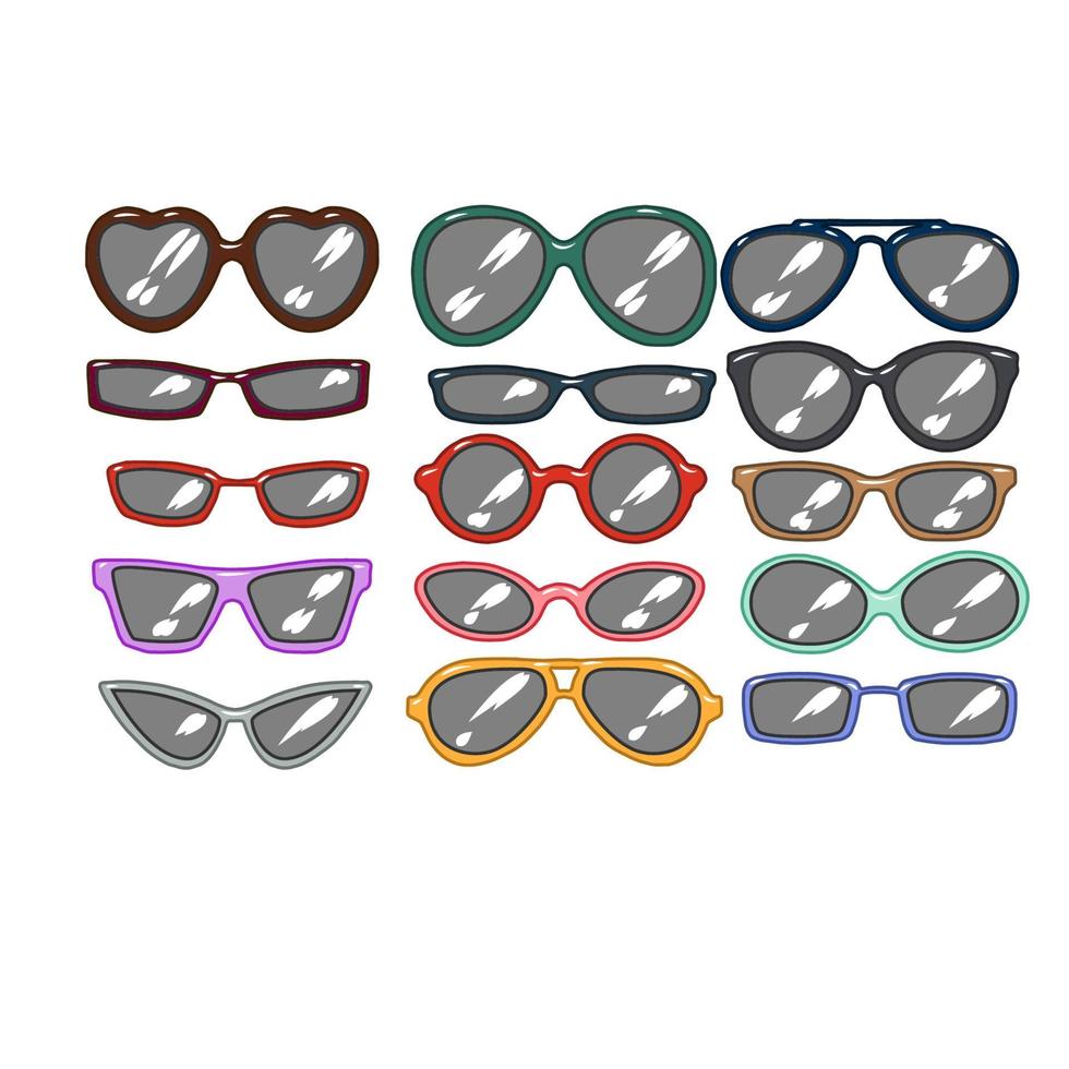 design gráfico de coleção de óculos de sol vetor