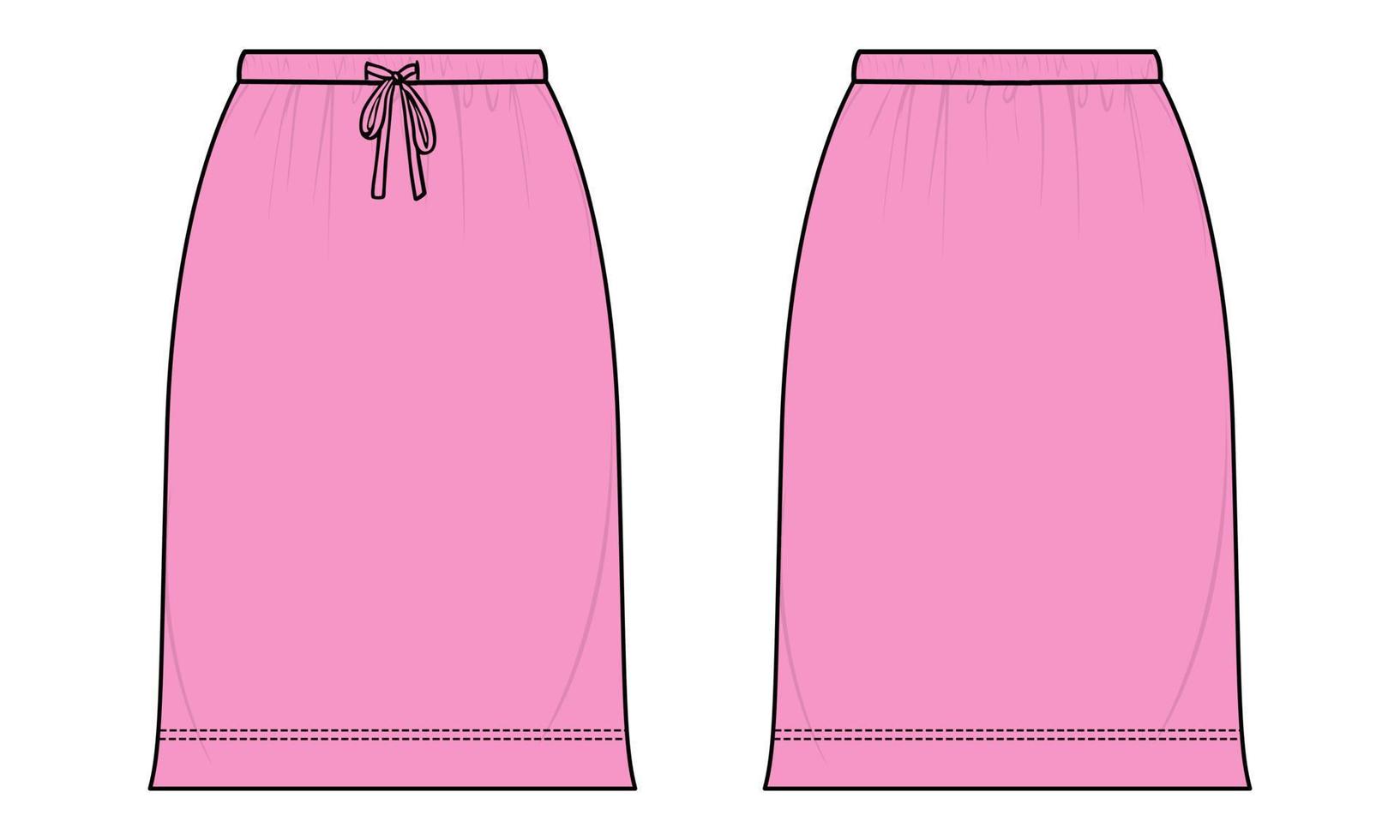 modelo de cor roxa de ilustração vetorial de saia feminina vetor