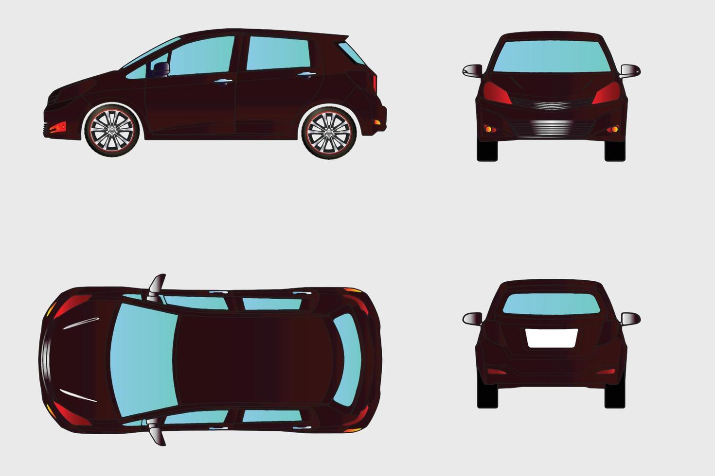 modelo de vetor de carro em fundo branco. ilustração vetorial. eps