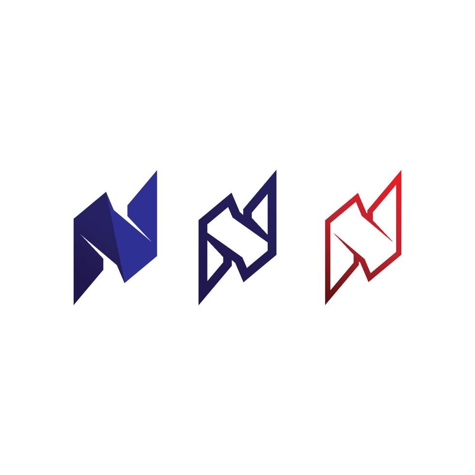 n fonte do logotipo empresa logotipo negócio e letra inicial n desenho vetor e letra para logotipo