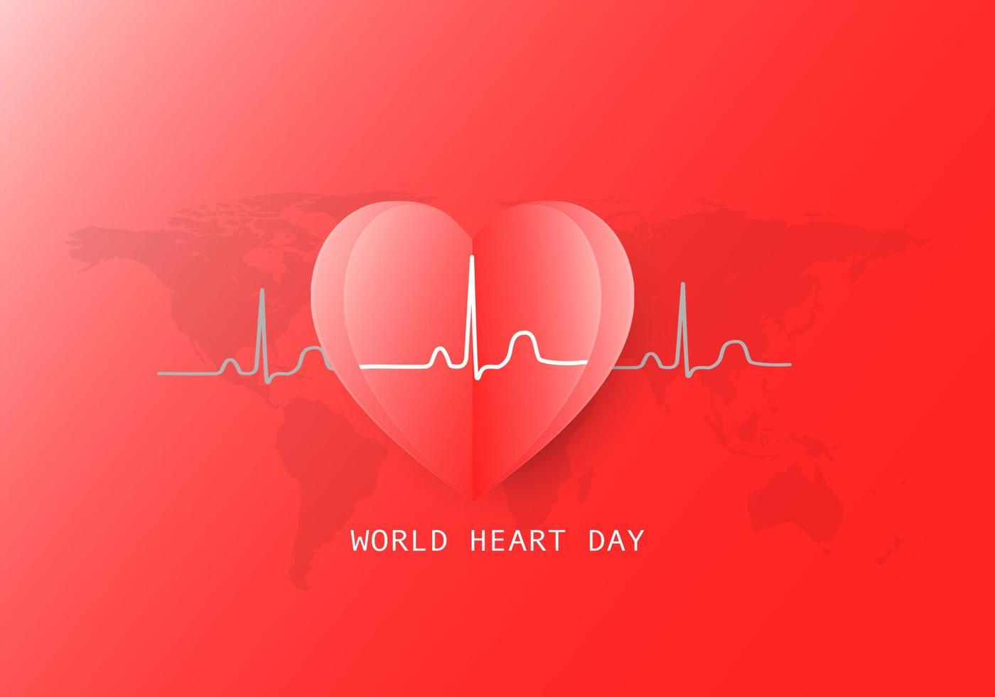 ilustração vetorial fundo do dia mundial do coração vetor