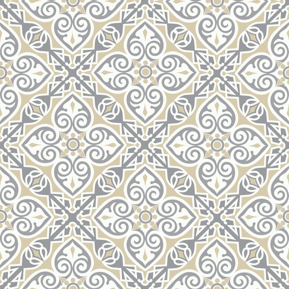 padrão sem emenda floral abstrato. fundo ornamental floral mosaico. ornamento muçulmano em estilo árabe oriental com motivos árabes e indianos. bom para tecido, têxtil, papel de parede ou design de plano de fundo de pacote vetor