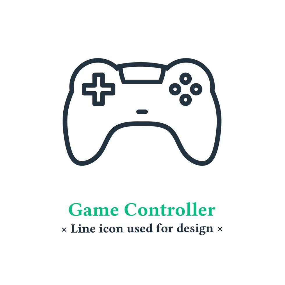 ícone do controlador de jogo isolado no fundo branco. símbolo do controlador de jogo, controlador sem fio para aplicações web e móveis. vetor