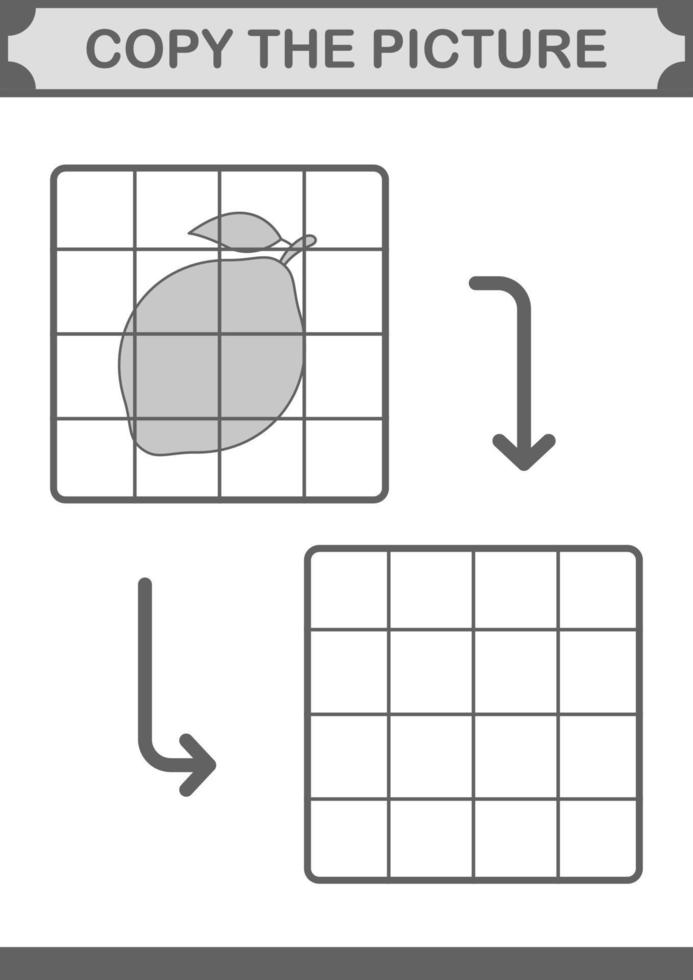 copie a foto com limão. planilha para crianças vetor